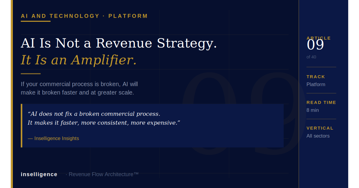 AI Is Not a Revenue Strategy. It Is an Amplifier: for Better or Worse.