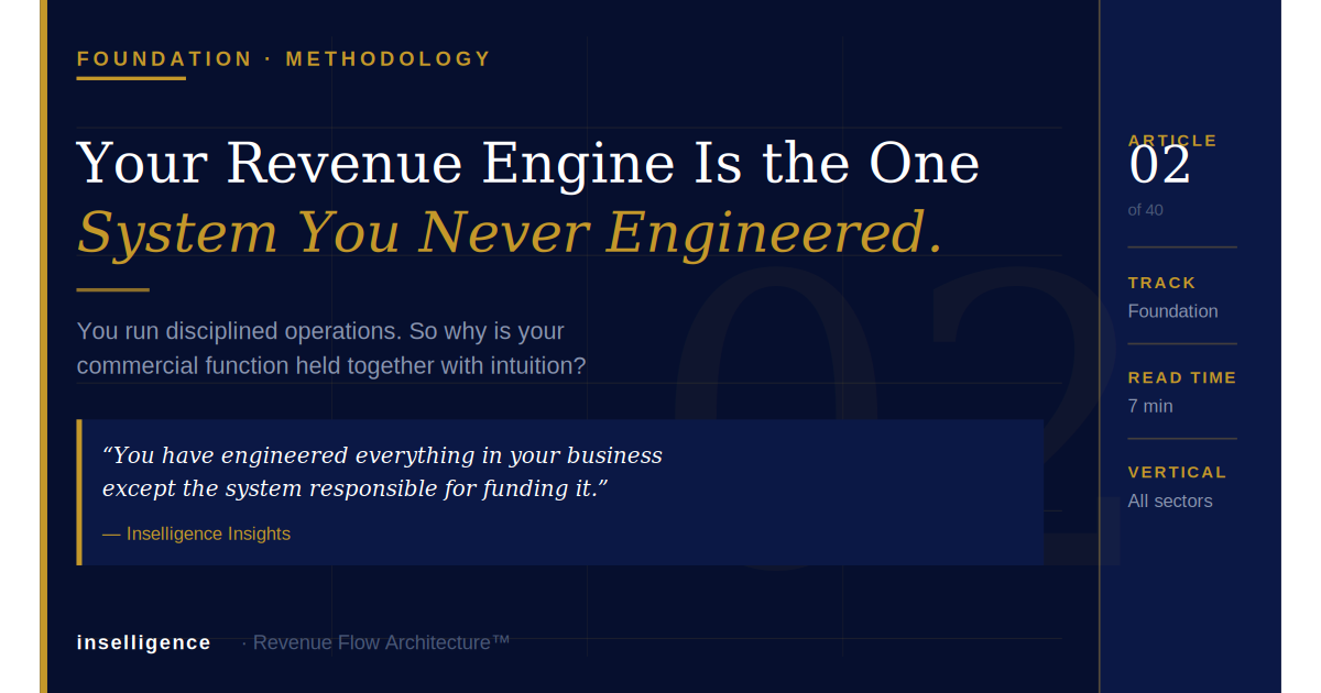 Your Revenue Engine Is the One System in Your Business You Never Engineered