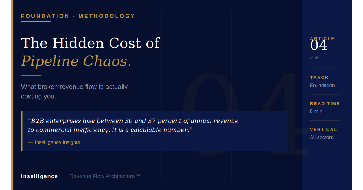 The Hidden Cost of Pipeline Chaos: What Broken Revenue Flow Is Actually Costing You