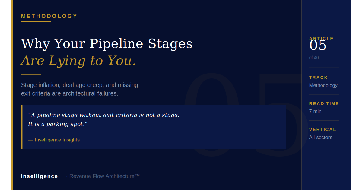 Why Your Pipeline Stages Are Lying to You