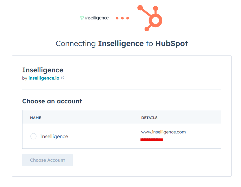 Choose your account