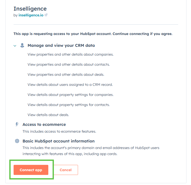Hubspot Connect App